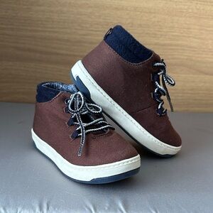 Carters Brown Canvas High-Top Sneakers